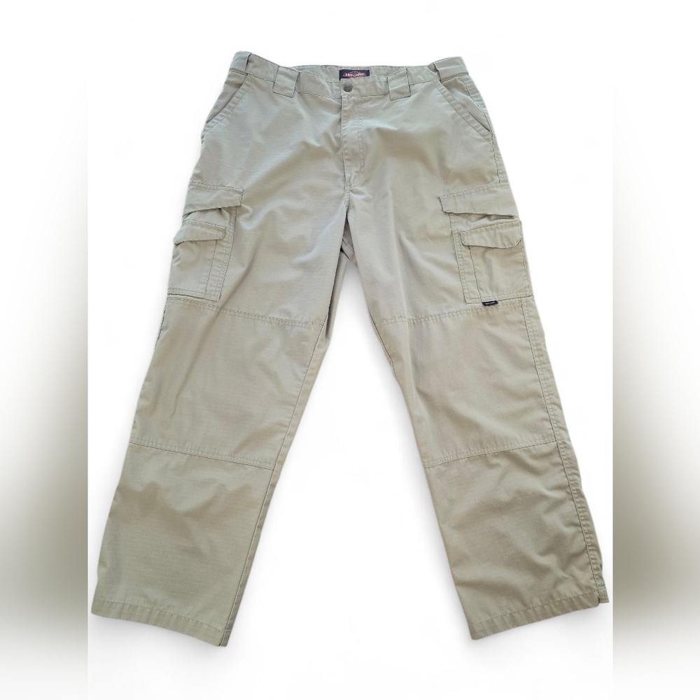 Tru-Spec Tactical Cargo Pants Mens 38x30 Khaki Ripstop Utility Workwear Military